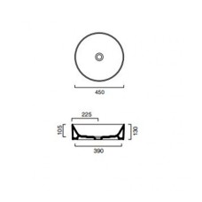 Керамическая раковина 45 см Catalano NEW ZERO, bianco lucido