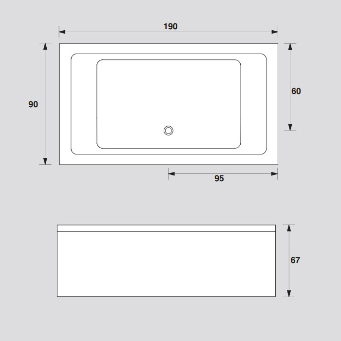 Gruppo Treesse Dream Ванна 190x90x67 см