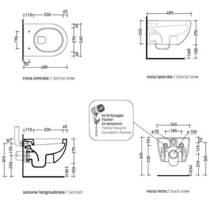 Унитаз подвесной укороченный Flaminia MINIAPP AP119