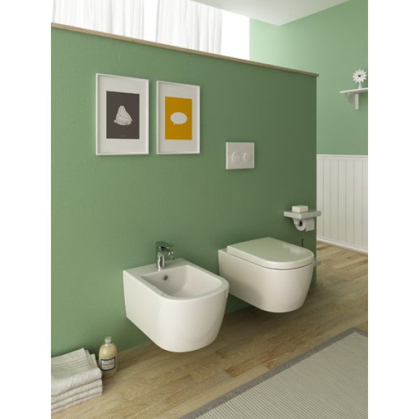 Подвесной унитаз безободковый Artceram Faster (FSV003 03;00) black glossy