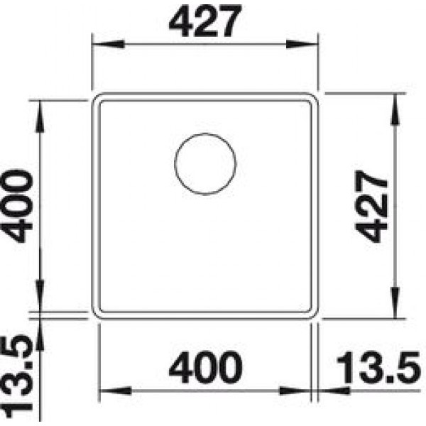 Мойка для кухни Blanco Subline 400-F темная скала  523495