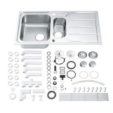 Мойдка для кухни Grohe 970x500 мм с эксцентриком, 2 чаши, матовая (31572SD0)