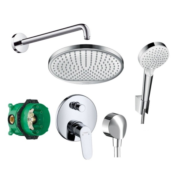 Плитка керамогранит Душевой набор Hansgrohe Focus скрытого монтажа 1182019 для пола