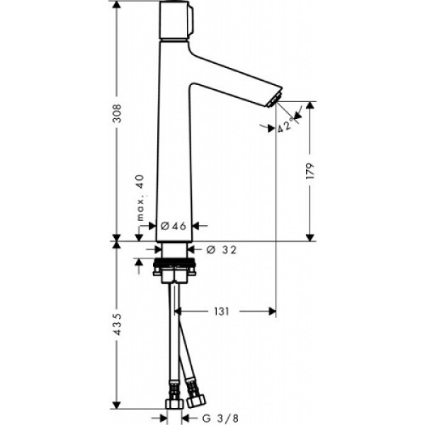 Смеситель для раковины Hansgrohe Talis Select S (72045000) без донного клапана