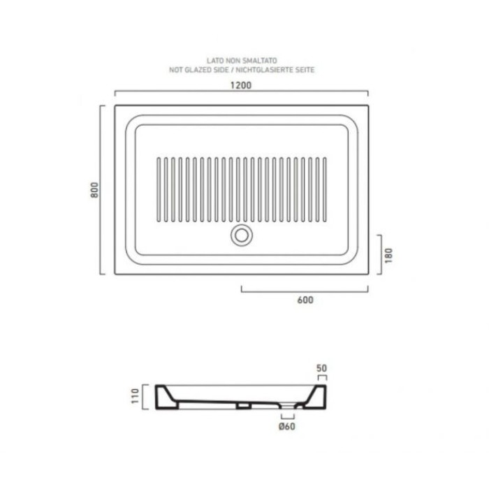 Душевой поддон 120х70 Catalano Base