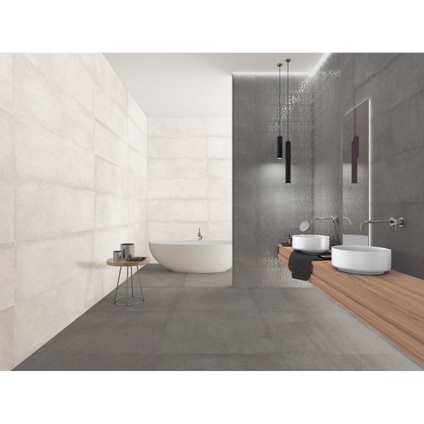 Плитка IBERO Cromat One DECOR POSITIVE CARBON REC-BIS 12×1200×400 под бетон
