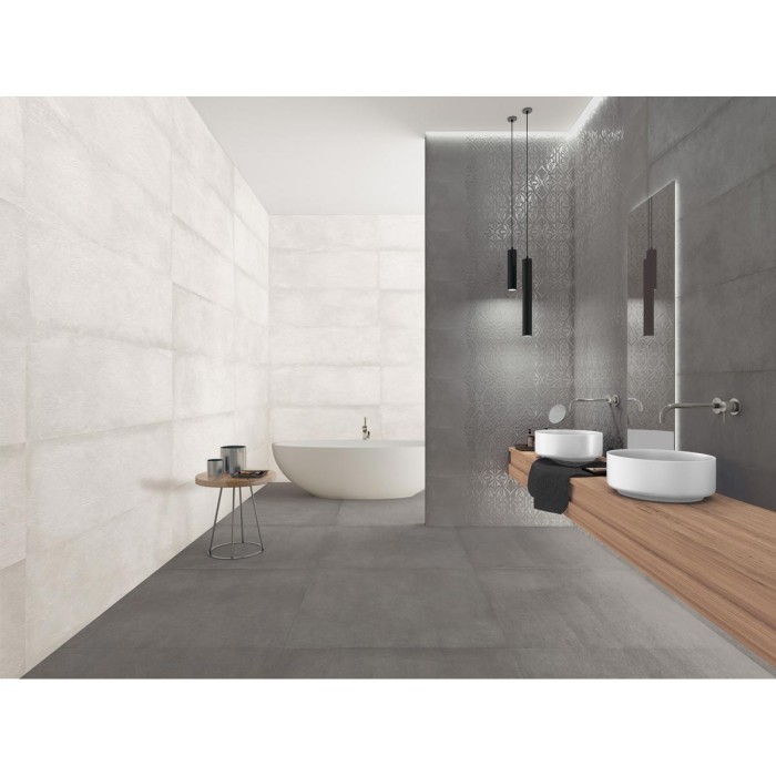 Плитка IBERO Cromat One DECOR POSITIVE CARBON REC-BIS 12×1200×400 под бетон