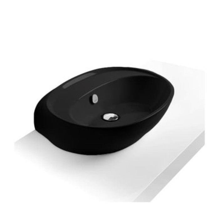 Керамическая раковина 60 см Simas Bohemien, nero glossy BO 11