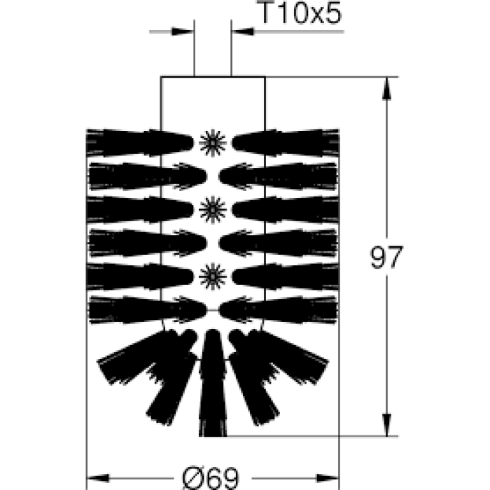 Grohe Щетка туалетного ершика GROHE Essentials (без рукоятки) (40791001)