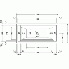 Sundeck ванна прямоугольная 205,5 см 700126000000000 в интернет-магазине «Estet Room»