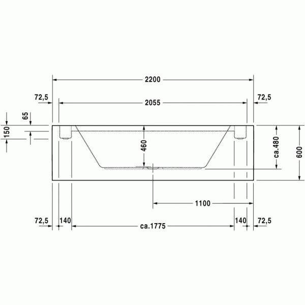 Sundeck ванна прямоугольная 205,5 см 700126000000000 в интернет-магазине «Estet Room»