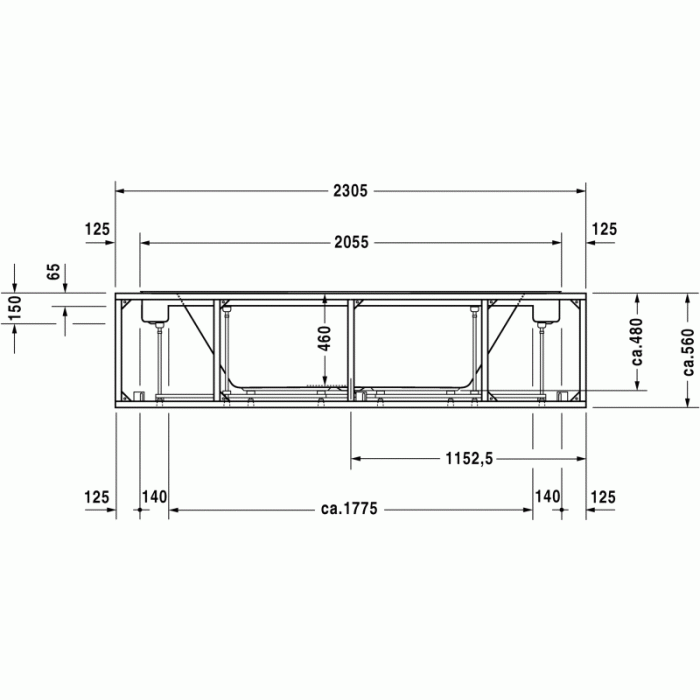 Sundeck ванна прямоугольная 205,5 см 700126000000000 в интернет-магазине «Estet Room»