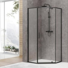 Душова кабіна Devit Art 2.0 FEN0240B 100х100 см профіль чорний матовий, прозоре скло