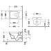 Плитка керамогранит Подвесной безободковый унитаз Duravit Rimless P3 Comforts 2561090000 для пола