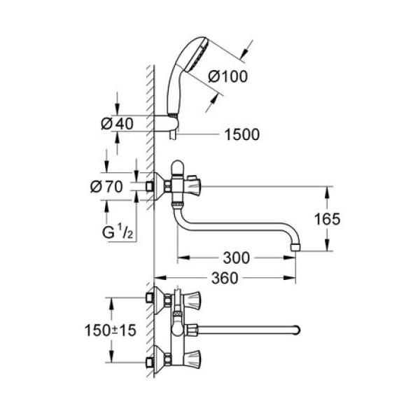 Смеситель для душа Grohe Costa L 2679010A