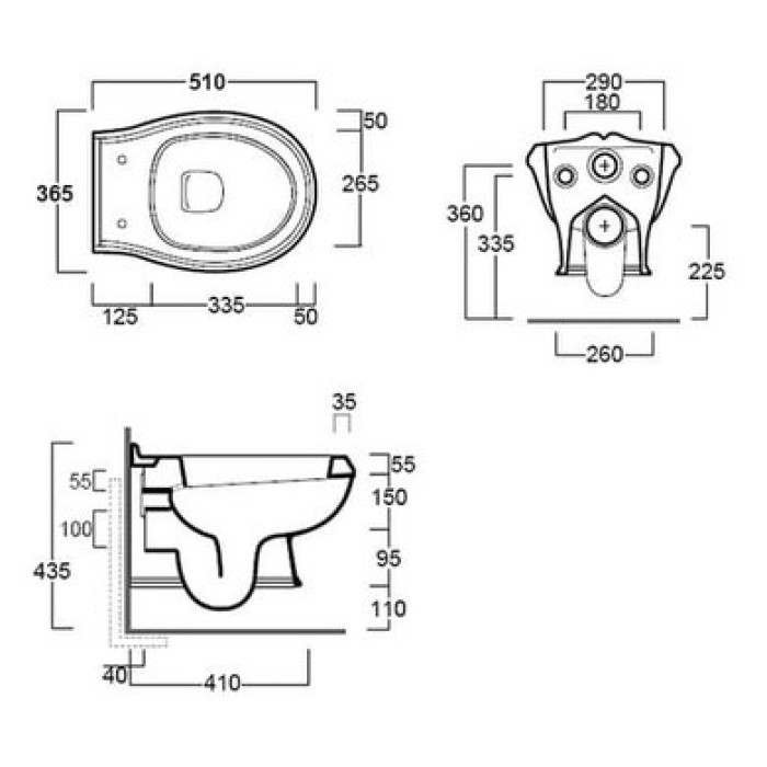 Подвесной унитаз Simas Arcade (AR 841)