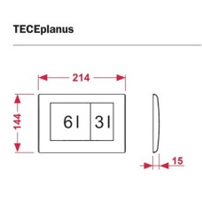 Клавиша смыва TECE Planus античная медь 9240365