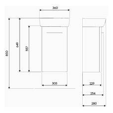 Тумба Kolo Nova Pro M39001000 с умывальником 36 см