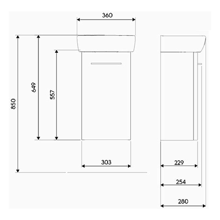 Тумба Kolo Nova Pro M39001000 с умывальником 36 см