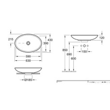 Керамическая раковина Villeroy & Boch Loop & Friends 51511101