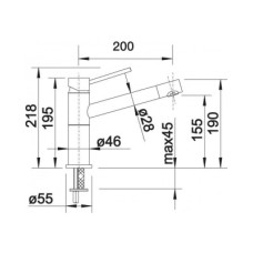 Смеситель для кухни Blanco ALTA COMPACT 515323 хром/антрацит