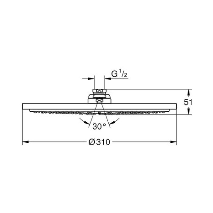 Верхний душ Grohe Rainshower Cosmopolitan 310 27478000 Верхний душ Grohe Rainshower Cosmopolitan 310 27478000