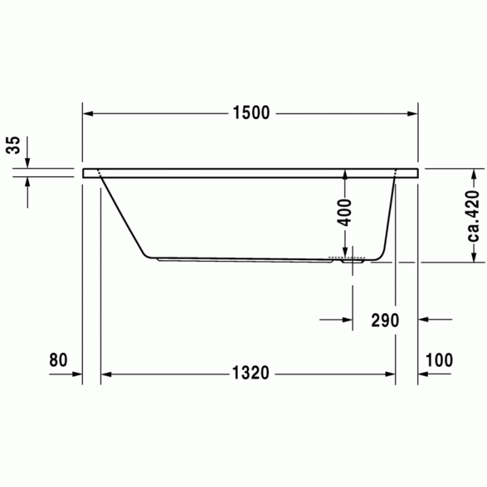 D-Code ванна прямоугольная 150 см 700095000000000 в интернет-магазине «Estet Room» D-Code ванна прямоугольная 150 см 700095000000000 в интернет-магазине «Estet Room»