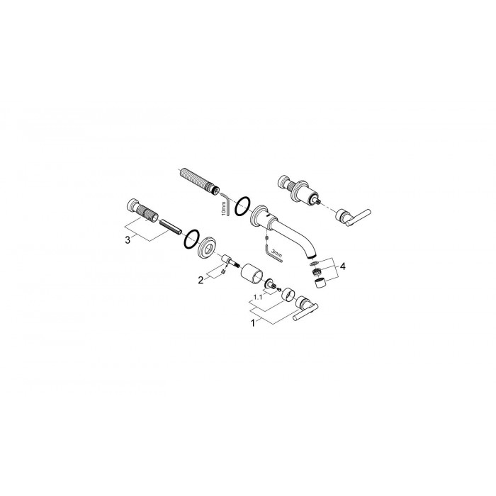 Grohe Atrio Смеситель для раковины на три отверстия S-Size (20169000)
