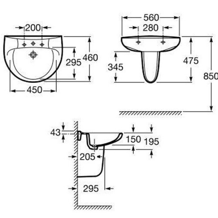 Раковина Roca Victoria A325393000 без коробки