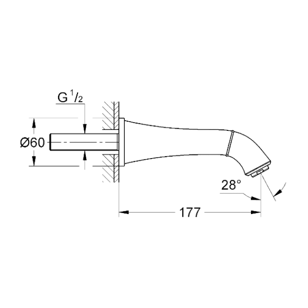 Grohe Grandera Излив для ванны (13341IG0)