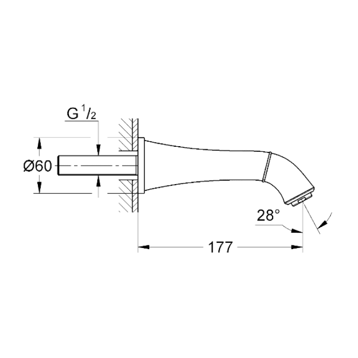 Grohe Grandera Излив для ванны (13341IG0)