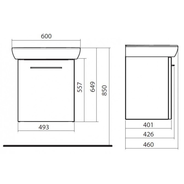 Тумба Kolo Nova Pro M39006000 с умывальником 60 см