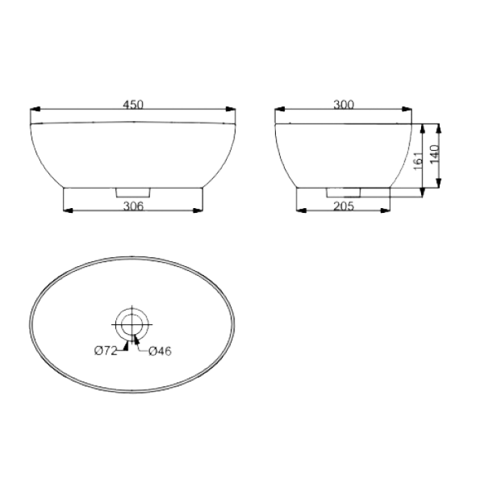 Раковина Devit Ovale 1513136 раковина тонкостенная