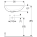 Раковина на столешницу, Geberit Citterio 500.542.01.1, 560х400 мм, без отв. под смеситель, без перелива