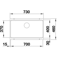 Мойка для кухни Blanco Etagon 700-U Silgranit черный  525891