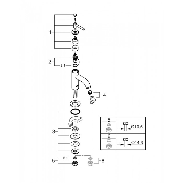 Grohe Atrio new Смесительдля раковины XS-Size (20021003)