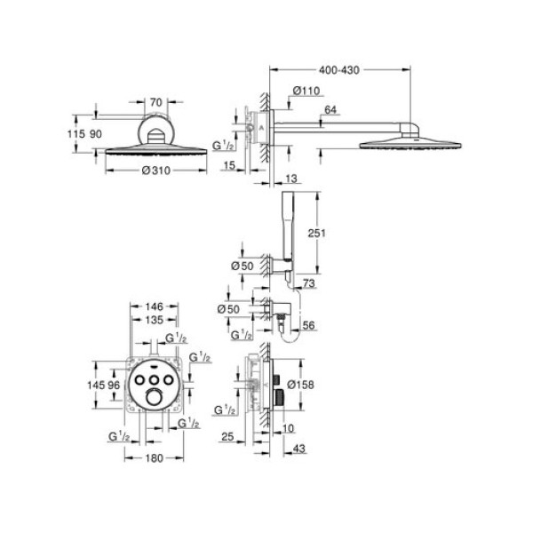 Душевая система Grohe Grohtherm SmartControl 34709000