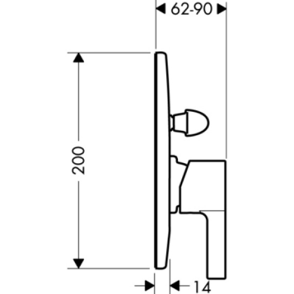 Смеситель для ванны Hansgrohe Metris S 31465000