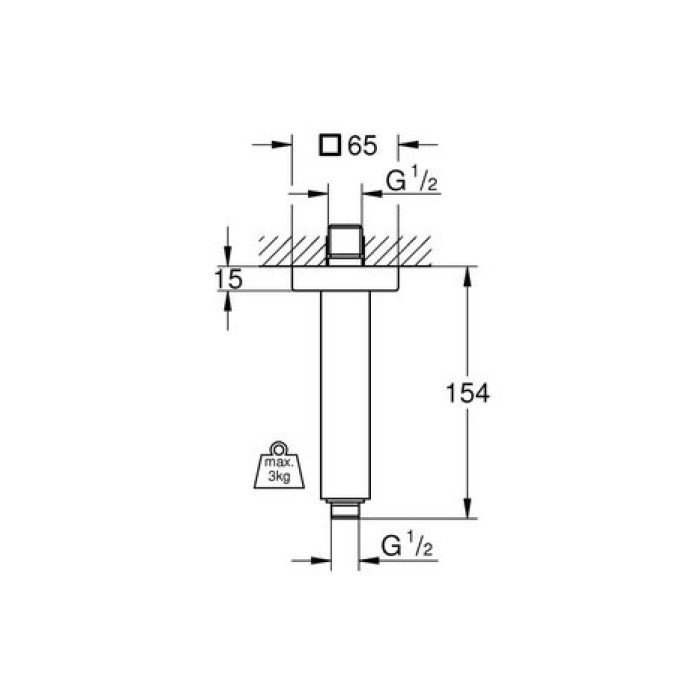 Держатель верхнего душа Grohe Rainshower (27711000)