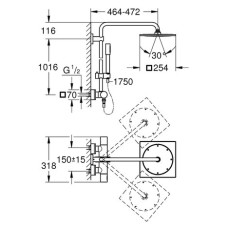 Душевая система Grohe Rainshower F-Series System 254 27469000