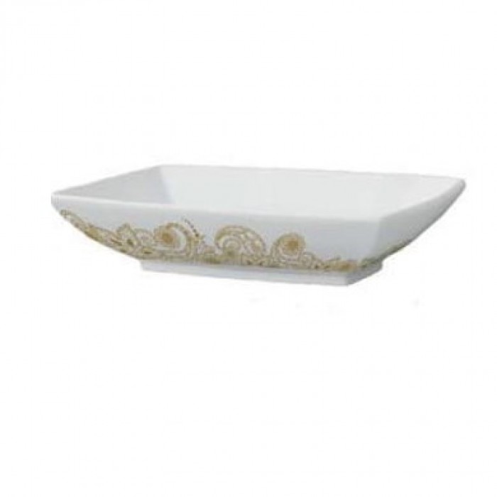 Керамическая раковина 60 см Artceram Jazz, white glossy/gold (JZL002 01;15)