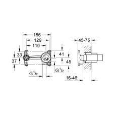 Grohe Смеситель однорычажный встраиваемый универсальный механизм (33769000)