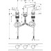 Смеситель для раковины на 3 отверстия Hansgrohe Novus 71140000
