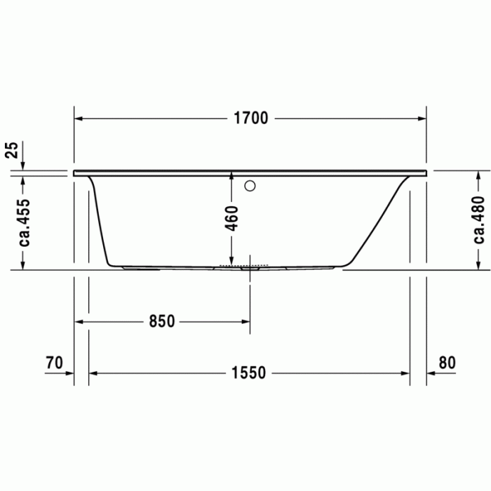 Darling New ванна прямоугольная 170 см 700243000000000 в интернет-магазине «Estet Room»