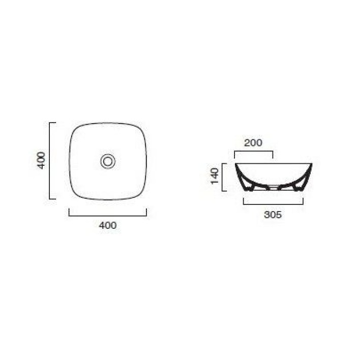 Керамическая раковина 40 см Catalano Gold&Silver, gold/white