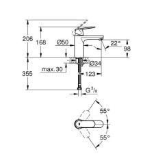 Смеситель для раковины Grohe Eurosmart cosmopolitan M-Size 23327000