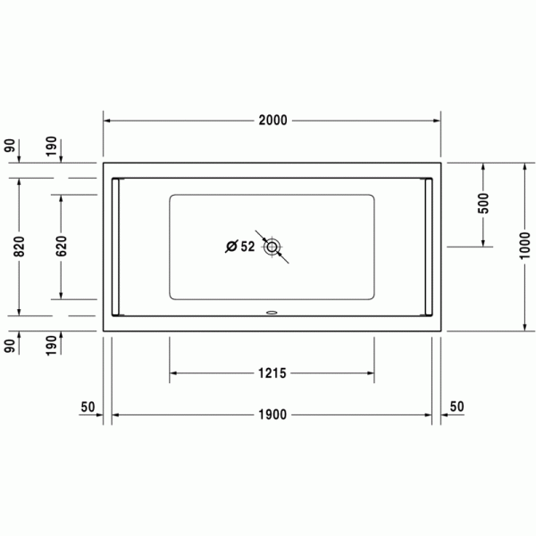 Starck ванна прямоугольная 200 см 700341000000000 в интернет-магазине «Estet Room»