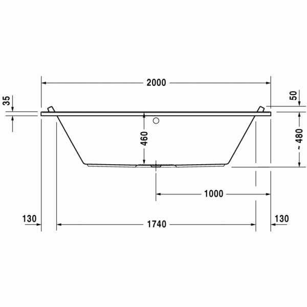 Starck ванна прямоугольная 200 см 700341000000000 в интернет-магазине «Estet Room»