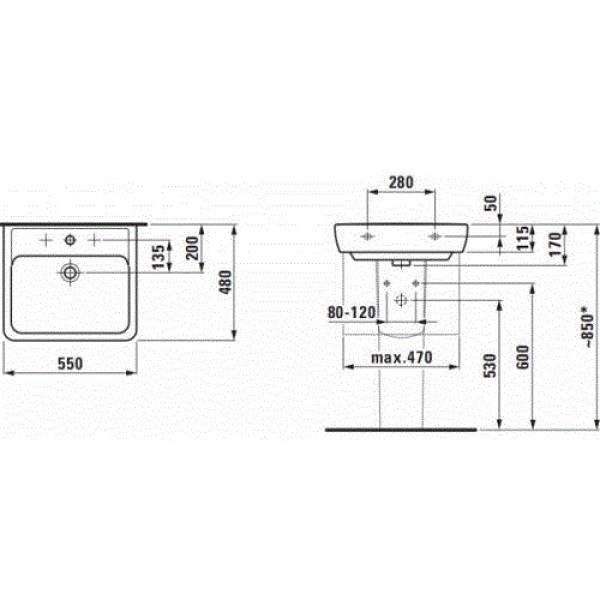 Раковина Laufen Pro A H8189510001041