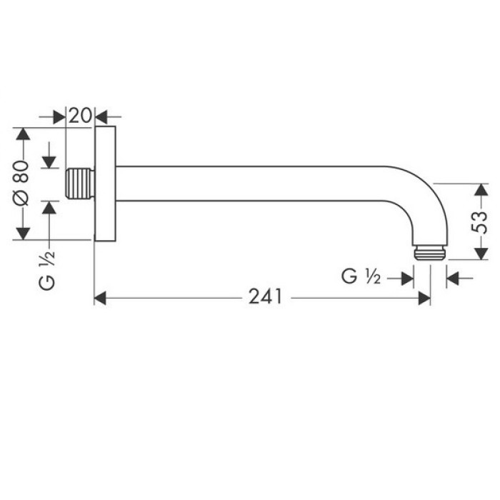Душевой кронштейн Hansgrohe 241 мм (27409000)